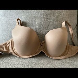 Lined Demi bra in tan